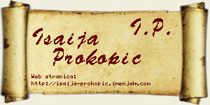 Isaija Prokopić vizit kartica